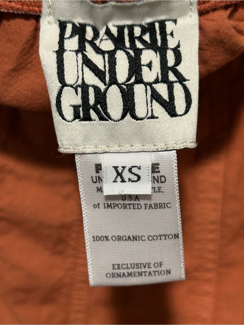 Prairie Underground Pull On 100% Organic Cotton Pants Terracotta , XS - Picture 5 of 6